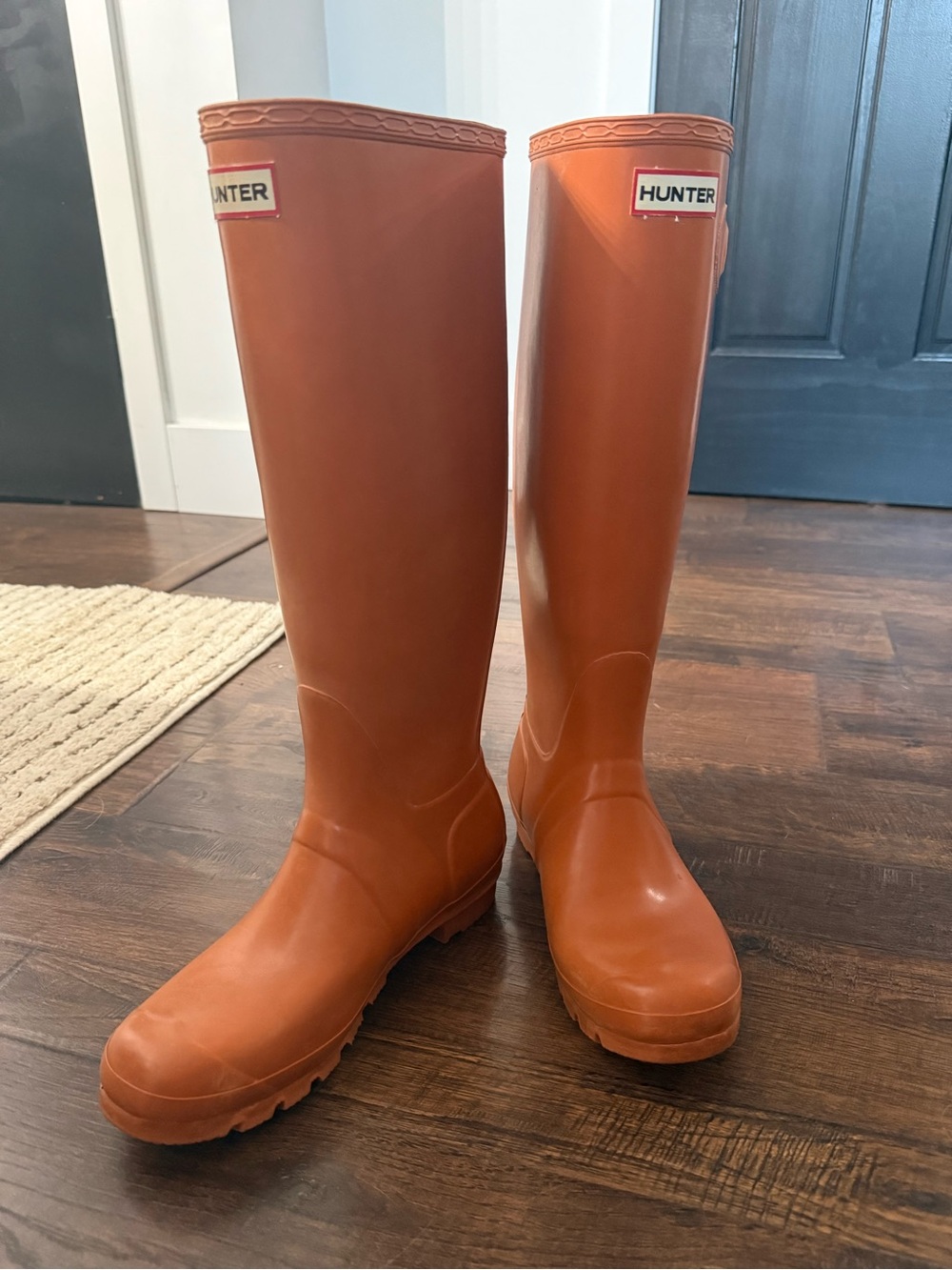 Hunter Tall Orange Rain Boots - Picture 11 of 13